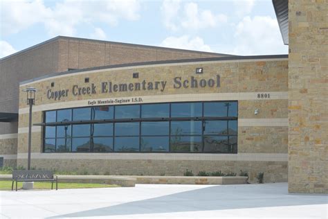 Copper creek elementary - Copper Creek Elementary School. 8801 Copper Meadow Drive. Fort Worth, TX 76131. 817.232.0880 ...